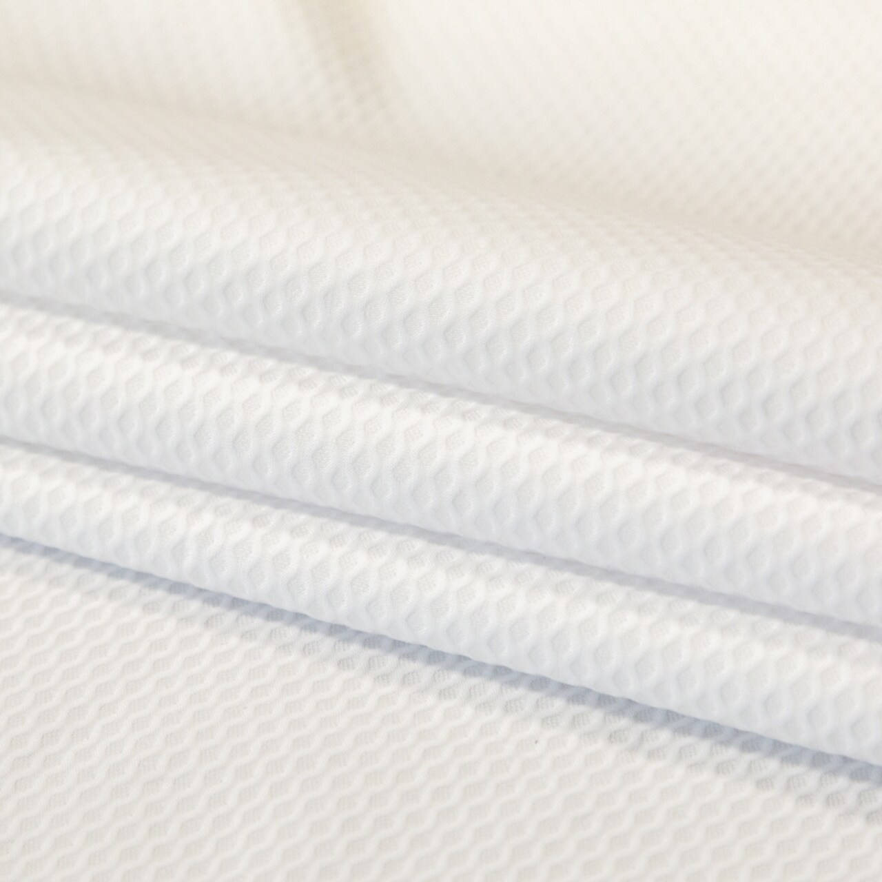 1 Yard White Bullseye Organic Cotton Pique Fabric Maiori Collection